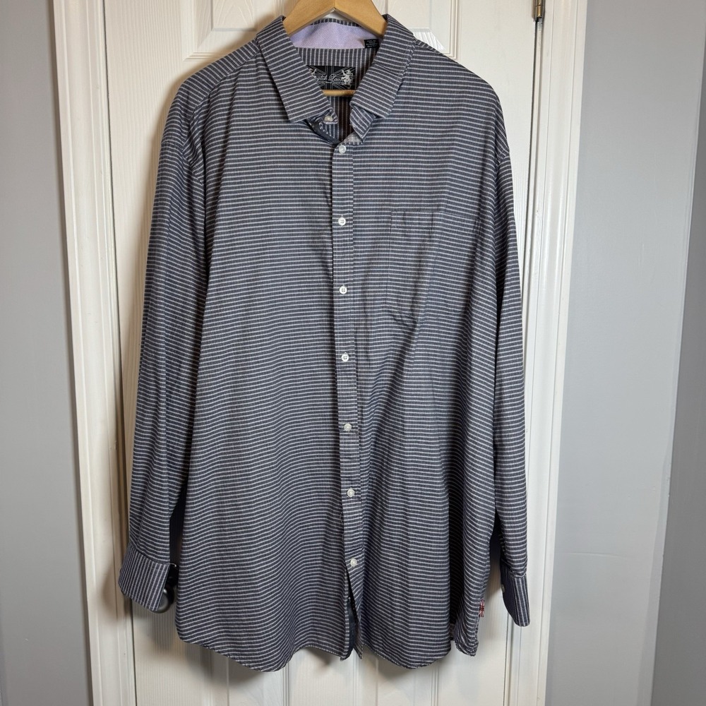 English Laundry Purple Gray Geometric Button-Up Long Sleeve Men's 20 37/39T 5x